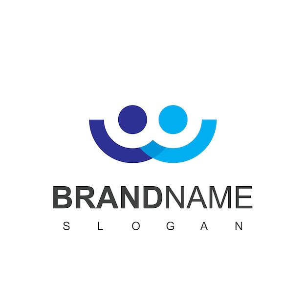 People Logo Vector In Isolated White Background