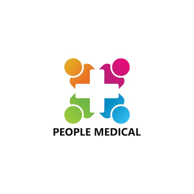 People Medical Logo Template Design