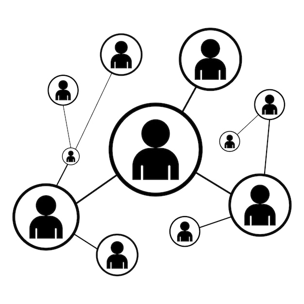 People network icon vector