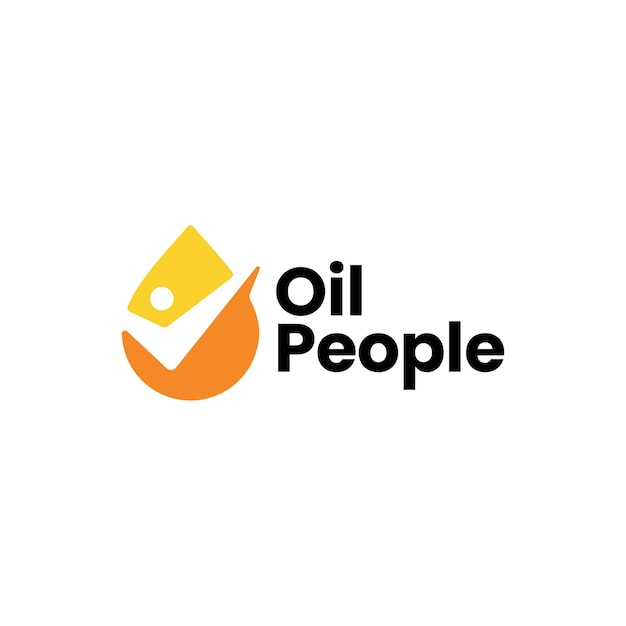 People oil drop check logo template