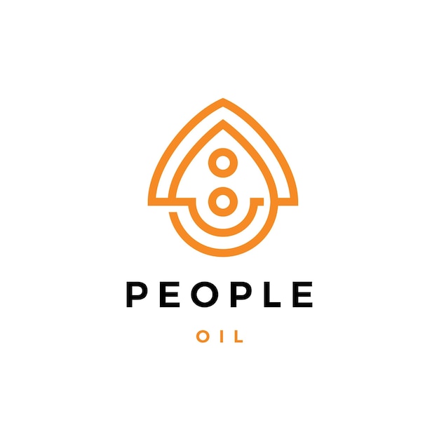 People oil drop logo vector icon illustration