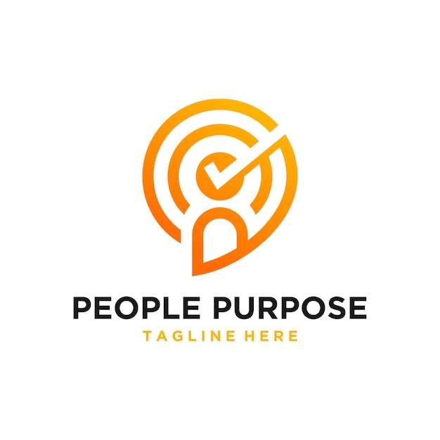 People purpose modern logo design