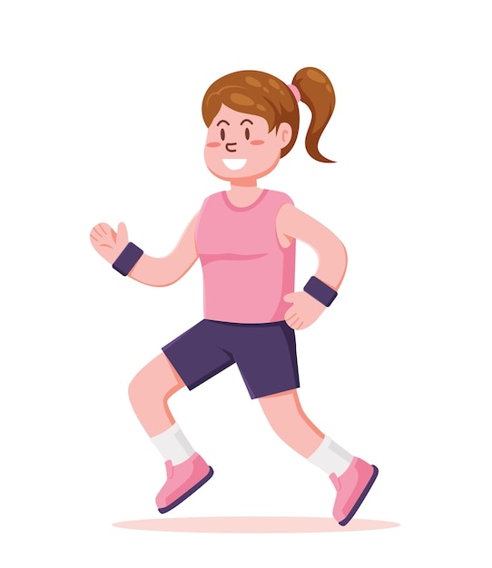 people running jogging exercise and athlete vector illustration