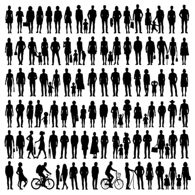 Vector people silhouettes