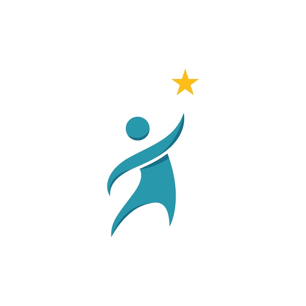 People star logo and symbol health life