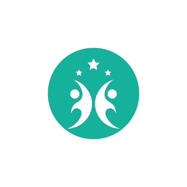 People star logo and symbol health life