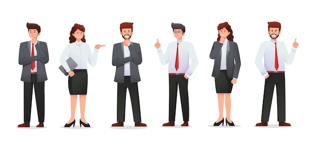 people in suit business people vector illustration