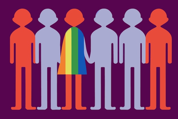 People tolerating lgbt community illustration lgbtq pride