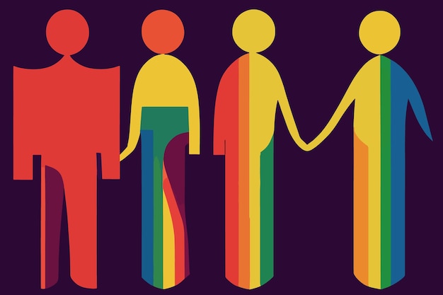 People tolerating lgbt community illustration lgbtq pride