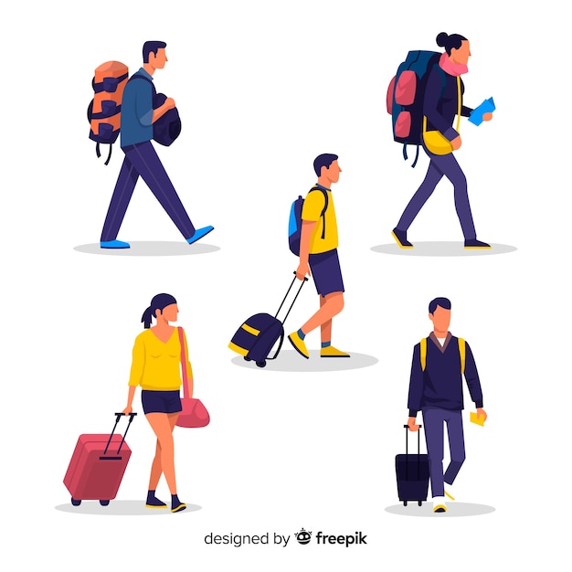 People traveling collection