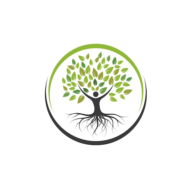 People Tree icon logo template vector design