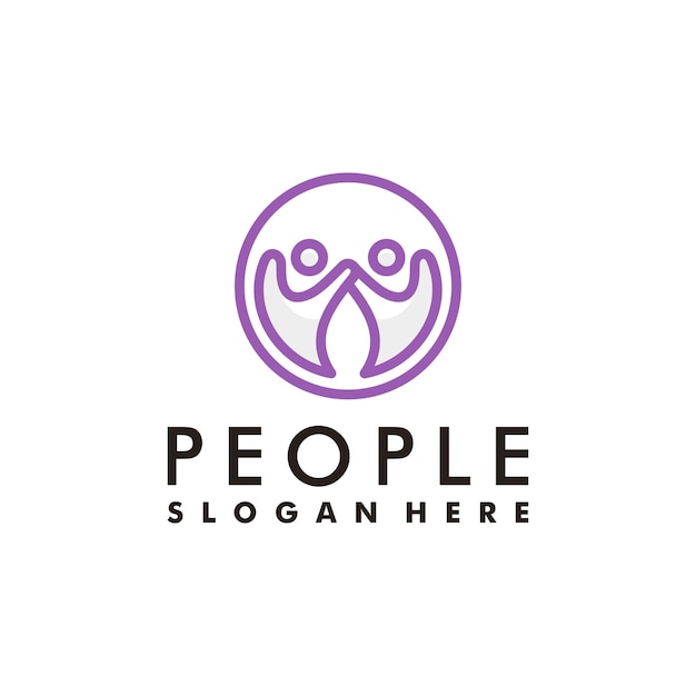 People and unity logo symbol icon concept