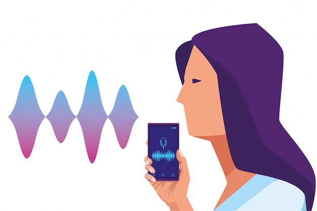 Vector people using voice recognition