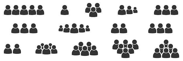 People vector icons Person icons Group people business icons User symbols Vector illustration