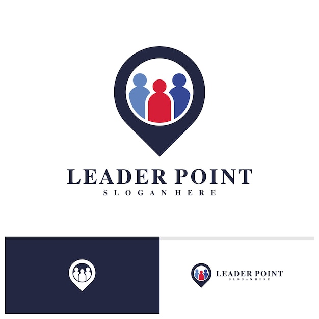 People with Point logo design vector template Creative People logo design concepts