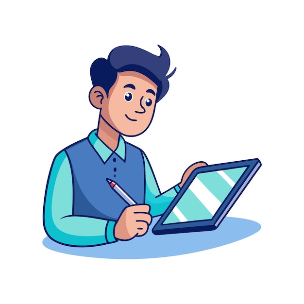 People working in the office vector illustration