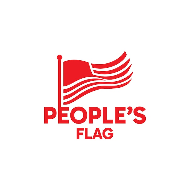 Peoples Flag logo and sign design