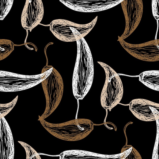 Peppers seamless pattern