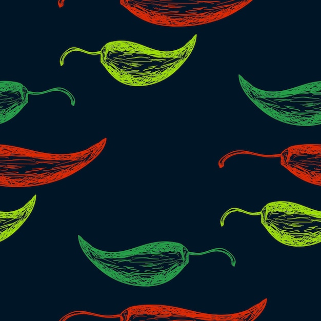 Peppers seamless pattern