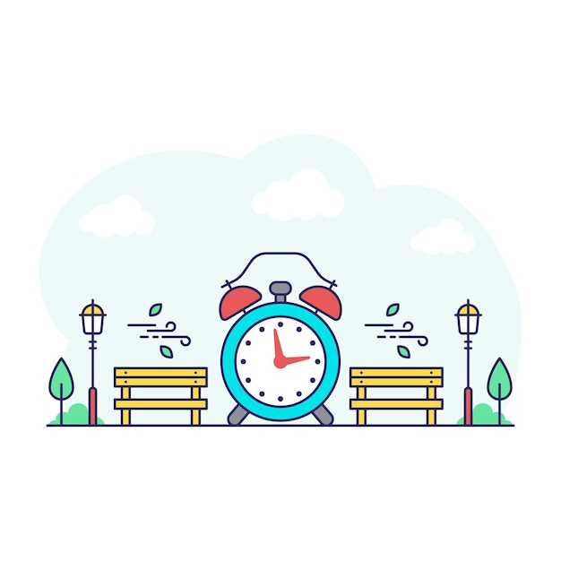 Perfect design illustration of alarm clock