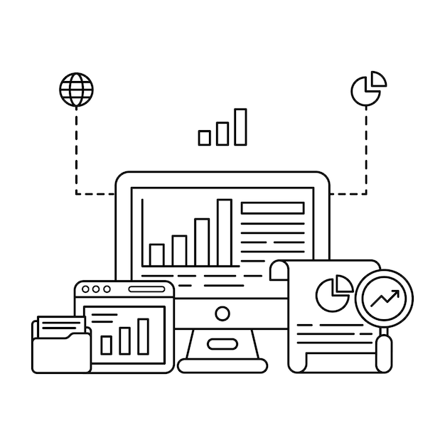 A perfect design illustration of big data analysis