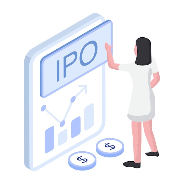 A perfect design illustration of ipo