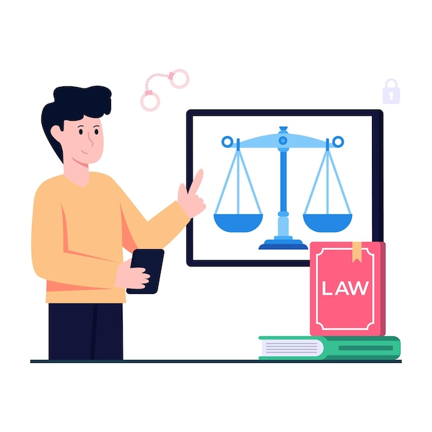 Perfect design illustration of online law