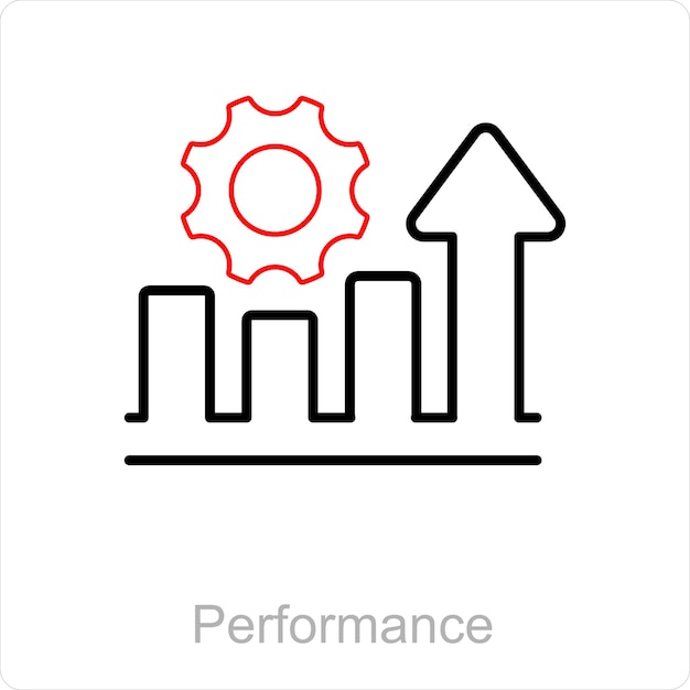 Performance and growth icon concept