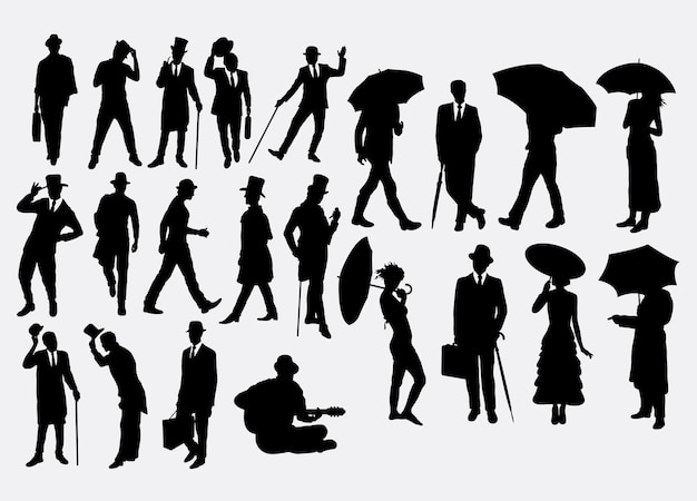 Performance people silhouette