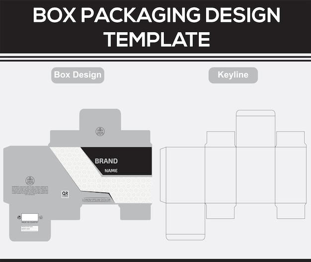 Perfume Box Packaging Design Template For Printing Press Digital Printing and CMYK Colors