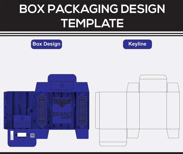 Perfume Box Packaging Design Template For Printing Press Digital Printing and CMYK Colors