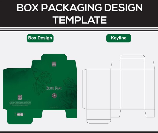 Perfume Box Packaging Design Template For Printing Press Digital Printing and CMYK Colors