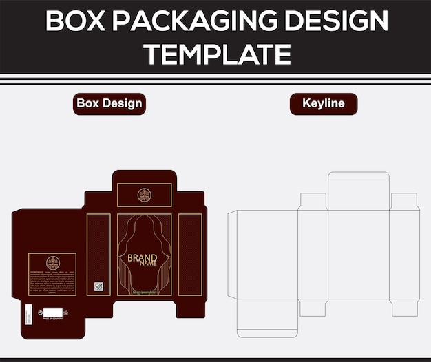 Perfume Box Packaging Design Template For Printing Press Digital Printing and CMYK Colors