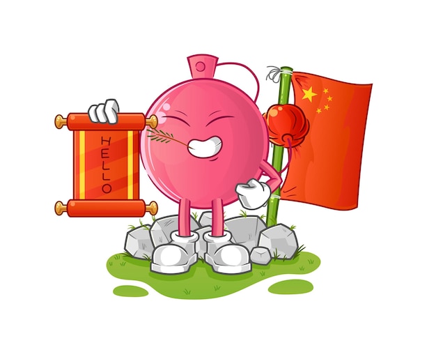 Perfume chinese cartoon. cartoon mascot vector