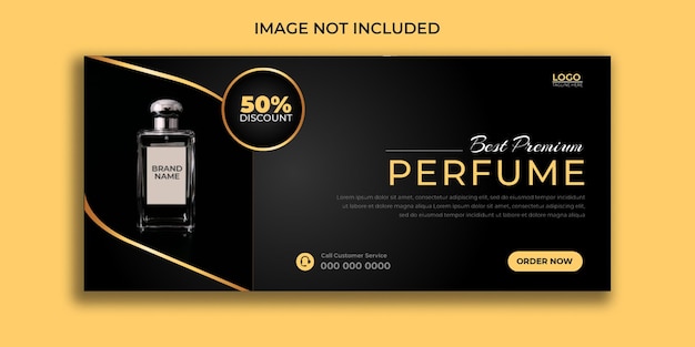 Perfume Facebook Cover or social media cover template design