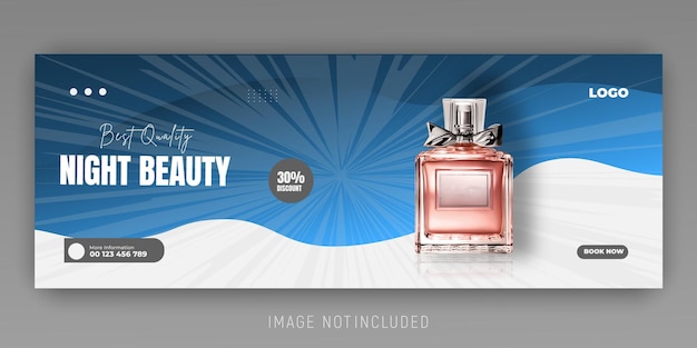 Perfume Facebook Cover or social media cover template design