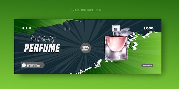 Perfume Facebook Cover or social media cover template design