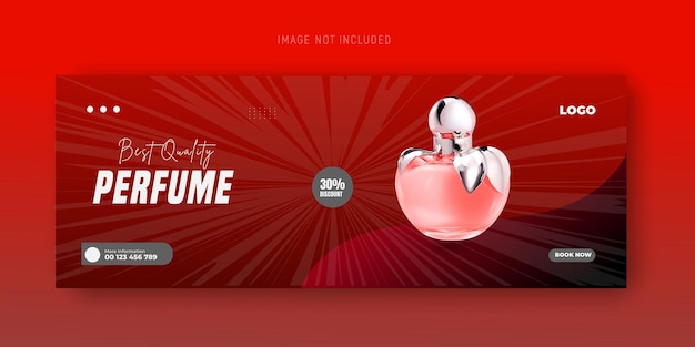 Perfume Facebook Cover or social media cover template design