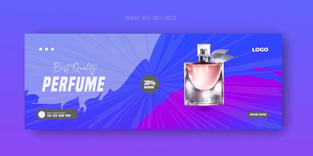 Perfume Facebook Cover or social media cover template design