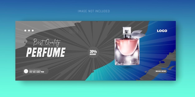 Vector perfume facebook cover or social media cover template design