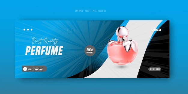 Perfume Facebook Cover or social media cover template design