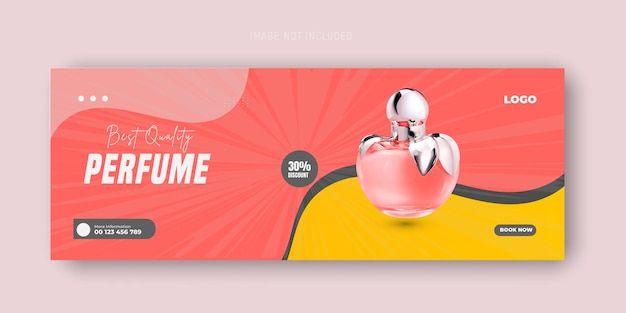 Perfume Facebook Cover or social media cover template design