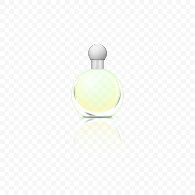 Perfume glass bottle Realistic 3d cologne transparent packaging colored fragrance with spray