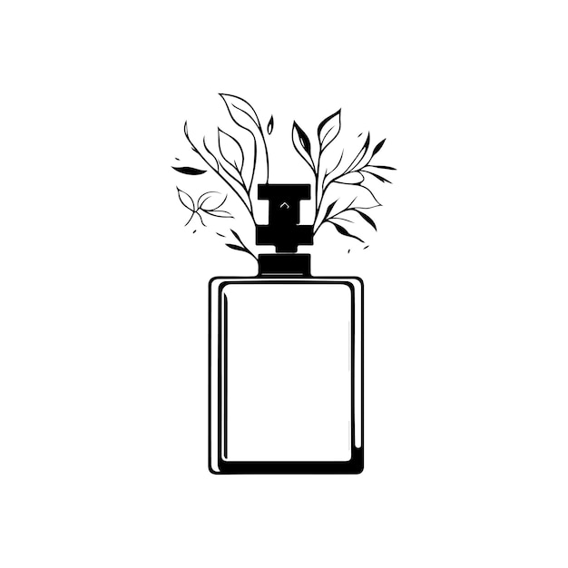 Perfume Icon hand draw black colour mother day logo vector element and symbol