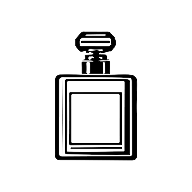 Perfume Icon hand draw black colour mother day logo vector element and symbol