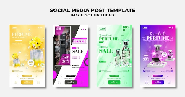 Perfume Sale For Social Media Story Post Flyer And Banner Template For Promotion