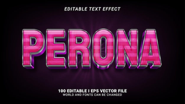 Perona text effect