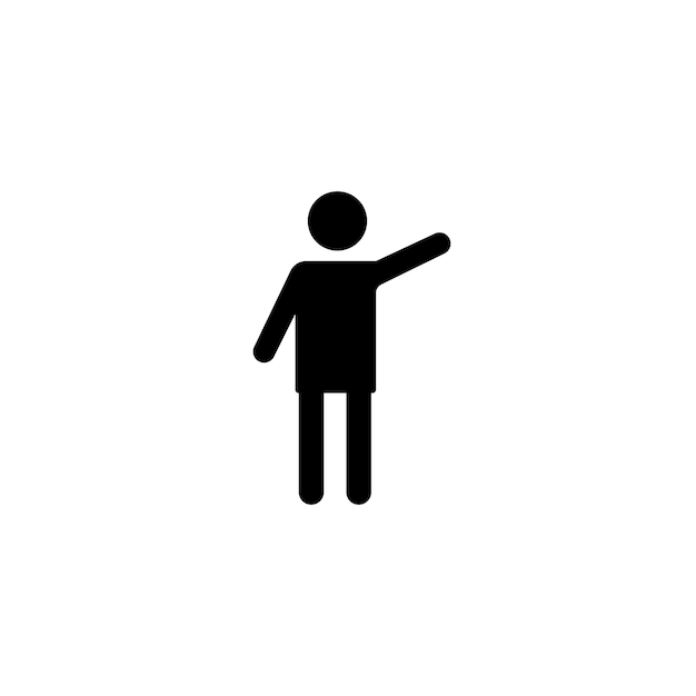 Person giving directions icon