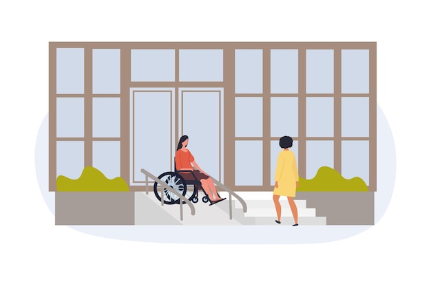 Person with disabilities in society concept