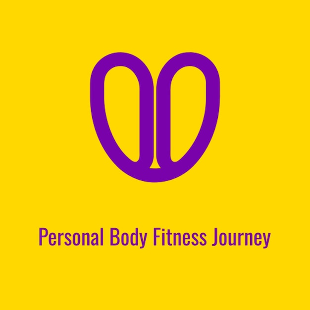 Vector personal body fitness journey logo